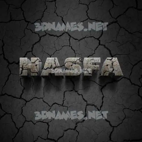 hasfa in Cracked Stone style - 3D name wallpaper