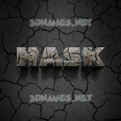hask in Cracked Stone style - 3D name wallpaper