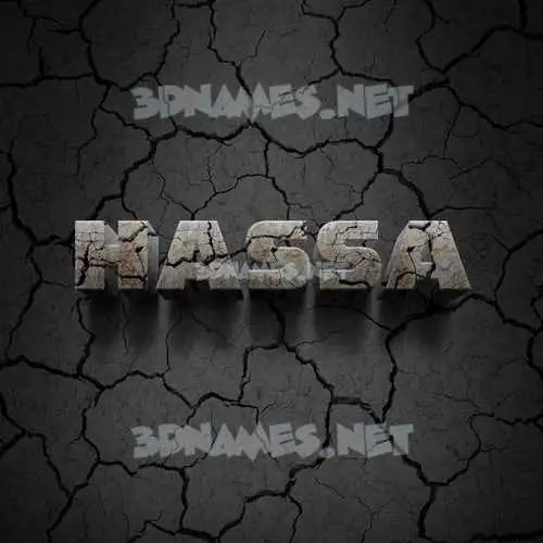 hassa in Cracked Stone style - 3D name wallpaper hassa in Cracked Stone style - 3D name wallpaper