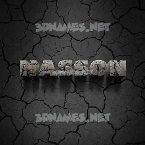 hasson in Cracked Stone style - 3D name wallpaper hasson in Cracked Stone style - 3D name wallpaper
