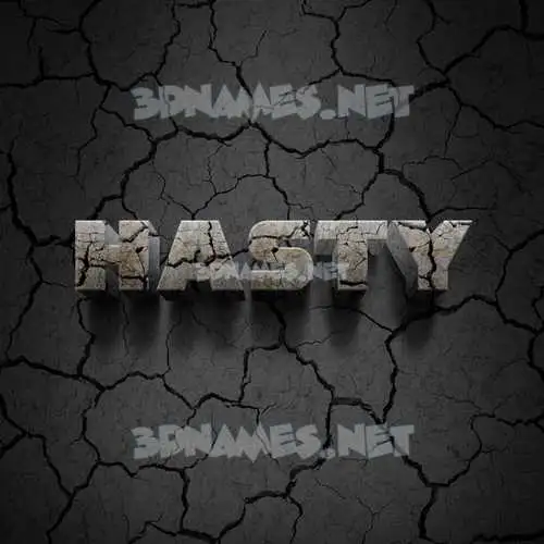 hasty in Cracked Stone style - 3D name wallpaper