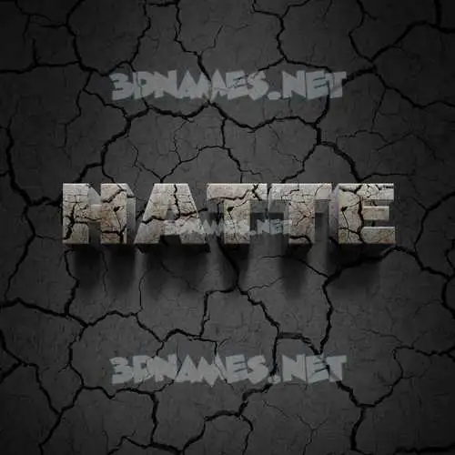 hatte in Cracked Stone style - 3D name wallpaper hatte in Cracked Stone style - 3D name wallpaper