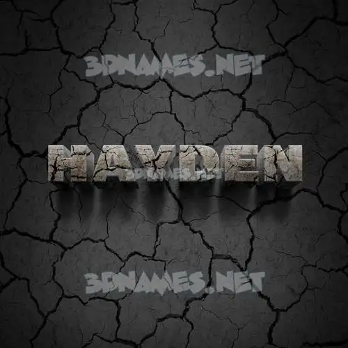 hayden in Cracked Stone style - 3D name wallpaper hayden in Cracked Stone style - 3D name wallpaper