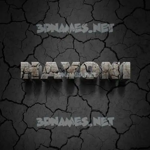 hayoni in Cracked Stone style - 3D name wallpaper hayoni in Cracked Stone style - 3D name wallpaper