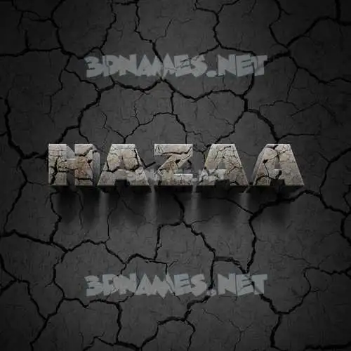 hazaa in Cracked Stone style - 3D name wallpaper hazaa in Cracked Stone style - 3D name wallpaper