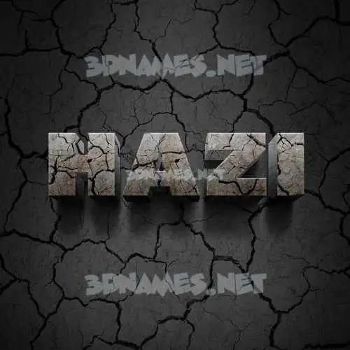 hazi in Cracked Stone style - 3D name wallpaper