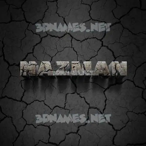 hazman in Cracked Stone style - 3D name wallpaper hazman in Cracked Stone style - 3D name wallpaper