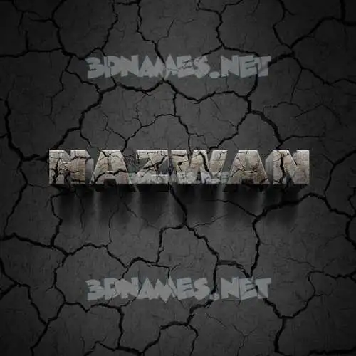 hazwan in Cracked Stone style - 3D name wallpaper hazwan in Cracked Stone style - 3D name wallpaper