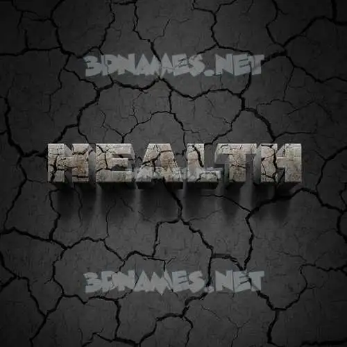 health in Cracked Stone style - 3D name wallpaper health in Cracked Stone style - 3D name wallpaper