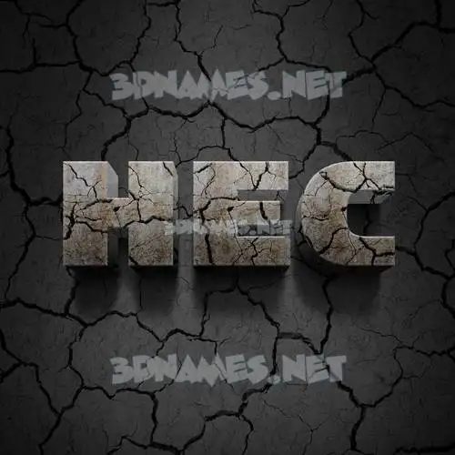 hec in Cracked Stone style - 3D name wallpaper hec in Cracked Stone style - 3D name wallpaper