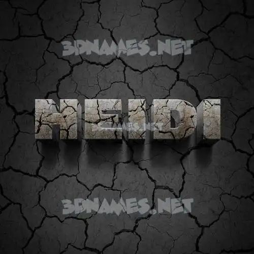 heidi in Cracked Stone style - 3D name wallpaper