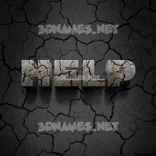help in Cracked Stone style - 3D name wallpaper