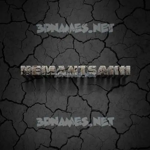 hemantsaini in Cracked Stone style - 3D name wallpaper