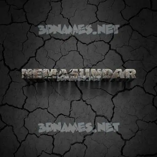 hemasundar in Cracked Stone style - 3D name wallpaper