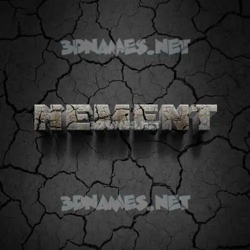 hement in Cracked Stone style - 3D name wallpaper hement in Cracked Stone style - 3D name wallpaper