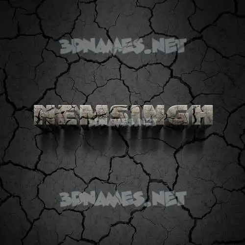 hemsingh in Cracked Stone style - 3D name wallpaper