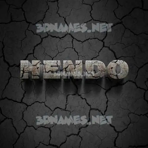 hendo in Cracked Stone style - 3D name wallpaper hendo in Cracked Stone style - 3D name wallpaper