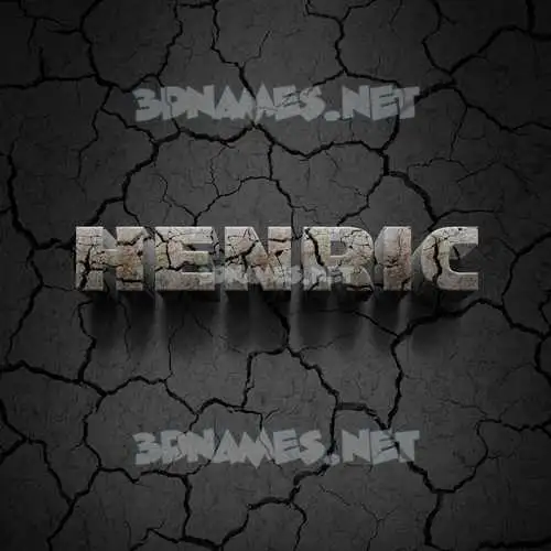 henric in Cracked Stone style - 3D name wallpaper henric in Cracked Stone style - 3D name wallpaper