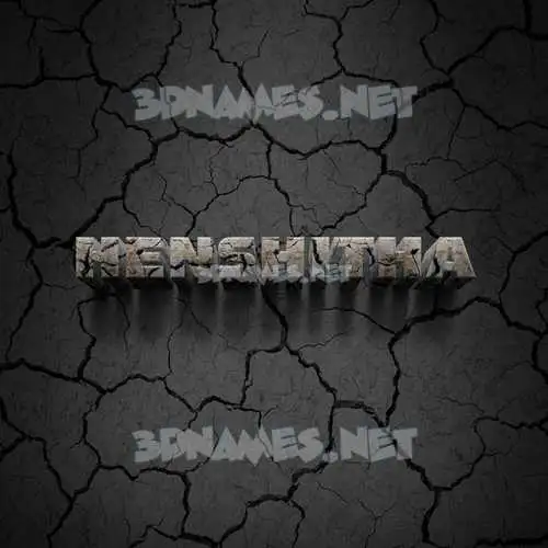 henshitha in Cracked Stone style - 3D name wallpaper
