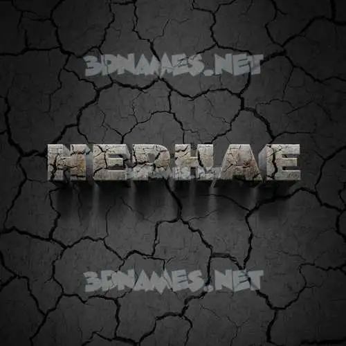 hephae in Cracked Stone style - 3D name wallpaper