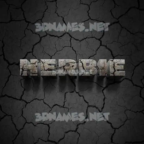 herbie in Cracked Stone style - 3D name wallpaper herbie in Cracked Stone style - 3D name wallpaper