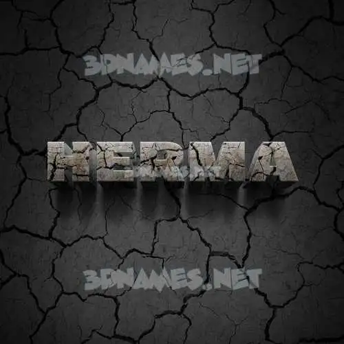 herma in Cracked Stone style - 3D name wallpaper herma in Cracked Stone style - 3D name wallpaper