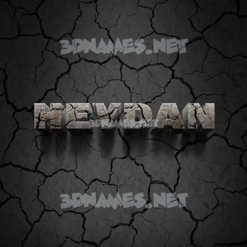 heydan in Cracked Stone style - 3D name wallpaper heydan in Cracked Stone style - 3D name wallpaper