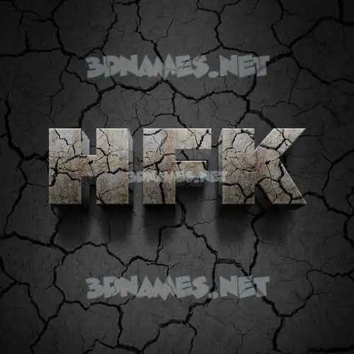 hfk in Cracked Stone style - 3D name wallpaper hfk in Cracked Stone style - 3D name wallpaper