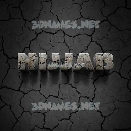 hijjab in Cracked Stone style - 3D name wallpaper hijjab in Cracked Stone style - 3D name wallpaper