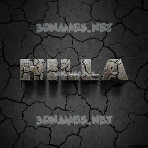 hilla in Cracked Stone style - 3D name wallpaper hilla in Cracked Stone style - 3D name wallpaper