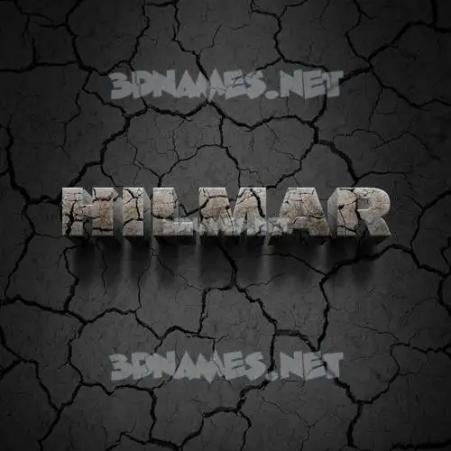 hilmar in Cracked Stone style - 3D name wallpaper hilmar in Cracked Stone style - 3D name wallpaper