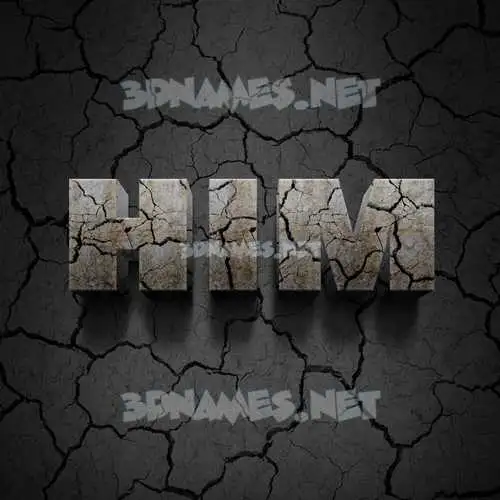 him in Cracked Stone style - 3D name wallpaper him in Cracked Stone style - 3D name wallpaper