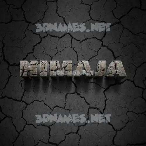 himaja in Cracked Stone style - 3D name wallpaper