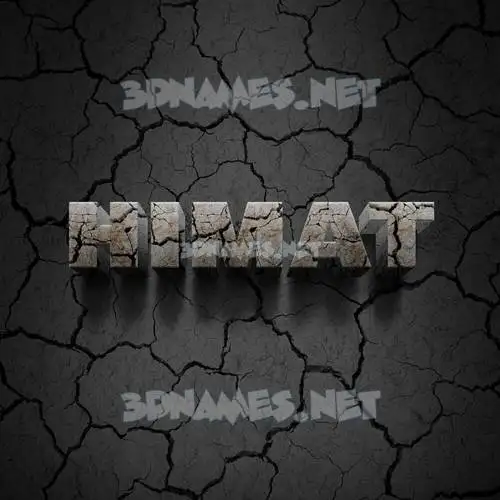 himat in Cracked Stone style - 3D name wallpaper