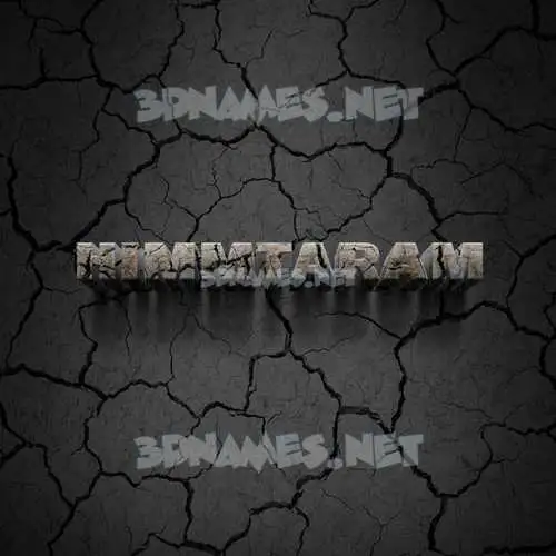 himmtaram in Cracked Stone style - 3D name wallpaper