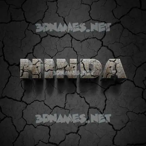 hinda in Cracked Stone style - 3D name wallpaper hinda in Cracked Stone style - 3D name wallpaper