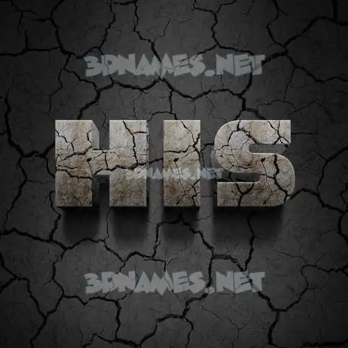 his in Cracked Stone style - 3D name wallpaper his in Cracked Stone style - 3D name wallpaper