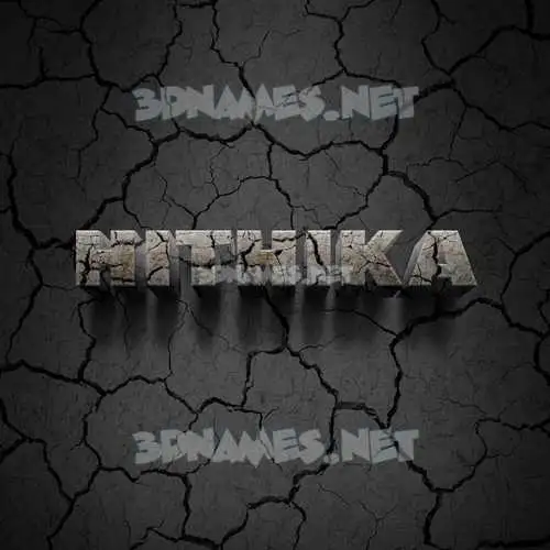hithika in Cracked Stone style - 3D name wallpaper