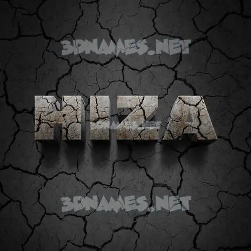 hiza in Cracked Stone style - 3D name wallpaper hiza in Cracked Stone style - 3D name wallpaper