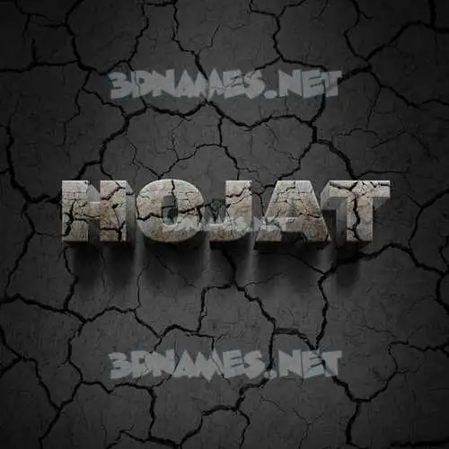hojat in Cracked Stone style - 3D name wallpaper