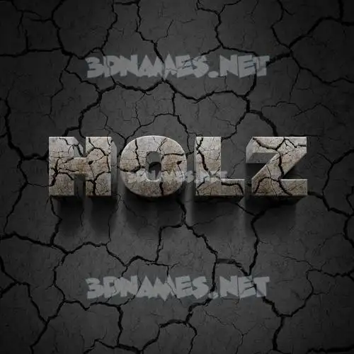 holz in Cracked Stone style - 3D name wallpaper holz in Cracked Stone style - 3D name wallpaper