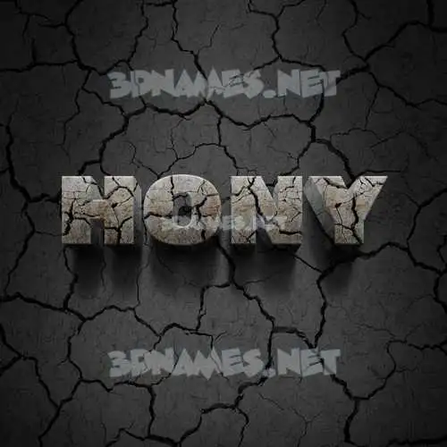 hony in Cracked Stone style - 3D name wallpaper hony in Cracked Stone style - 3D name wallpaper