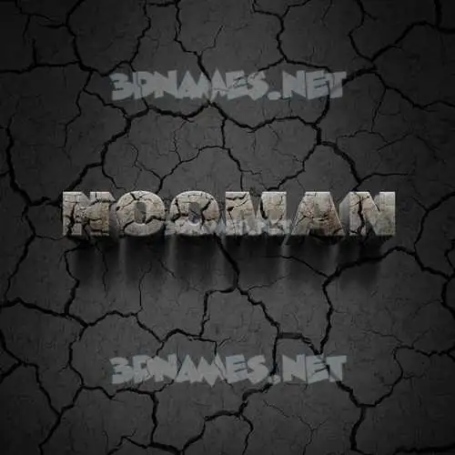 hooman in Cracked Stone style - 3D name wallpaper hooman in Cracked Stone style - 3D name wallpaper