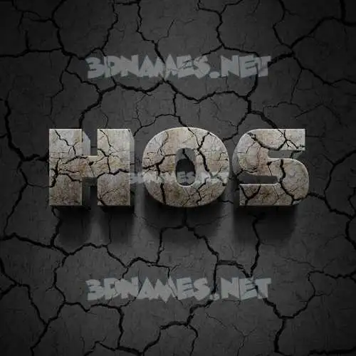 hos in Cracked Stone style - 3D name wallpaper hos in Cracked Stone style - 3D name wallpaper