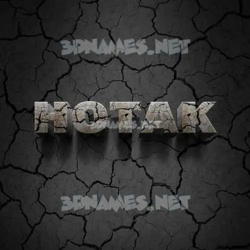 hotak in Cracked Stone style - 3D name wallpaper hotak in Cracked Stone style - 3D name wallpaper