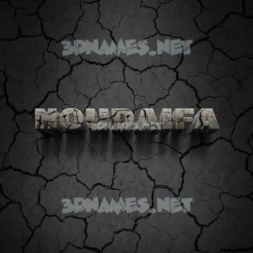 houdaifa in Cracked Stone style - 3D name wallpaper