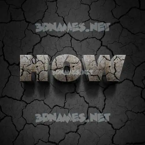 how in Cracked Stone style - 3D name wallpaper