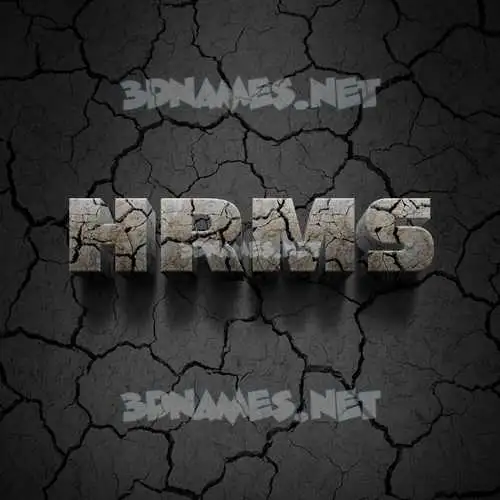 hrms in Cracked Stone style - 3D name wallpaper hrms in Cracked Stone style - 3D name wallpaper