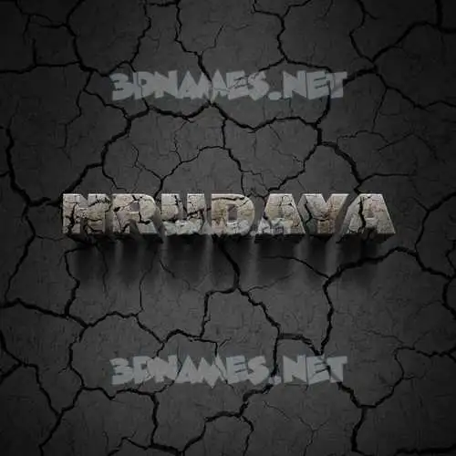 hrudaya in Cracked Stone style - 3D name wallpaper