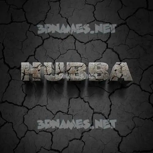 hubba in Cracked Stone style - 3D name wallpaper hubba in Cracked Stone style - 3D name wallpaper